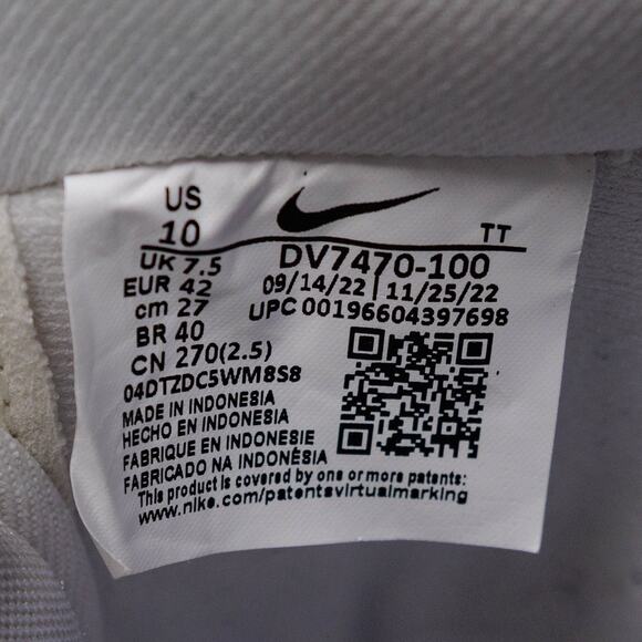 Nike Air Force 1 '07 Sail Oxygen Purple Sneakers Womens Size 10 DV7470-100 - Picture 6 of 13